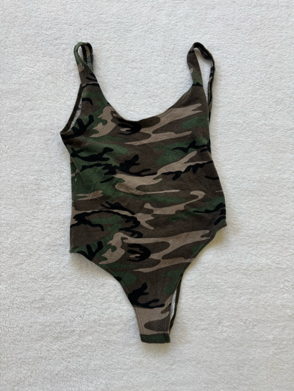 Camo One-Piece Bodysuit - Green & Brown